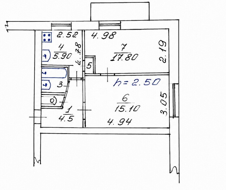 Фото №6: 2-комнатная квартира 41 м² - Мариуполь, р. Жовтневый, ул. Зелинского, 92