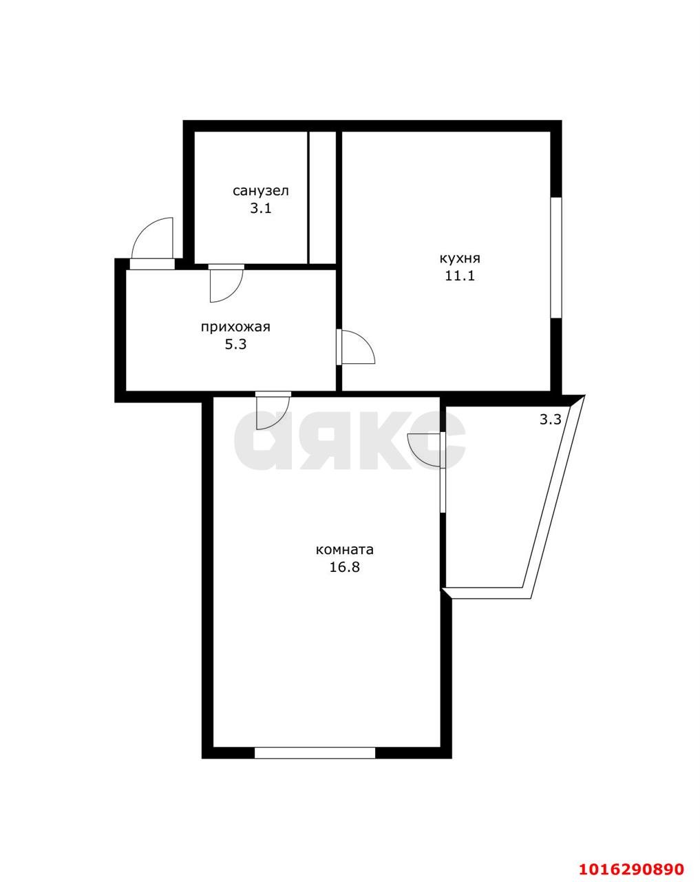 Фото №5: 1-комнатная квартира 40 м² - Краснодар, Прикубанский внутригородской округ, мкр. ЖК Бауинвест, ул. Героев-Разведчиков, 11/3