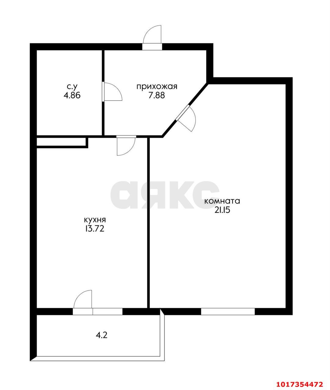 Фото №4: 1-комнатная квартира 52 м² - Краснодар, Западный внутригородской округ, мкр. Фестивальный, ул. Дальняя, 4/2к2