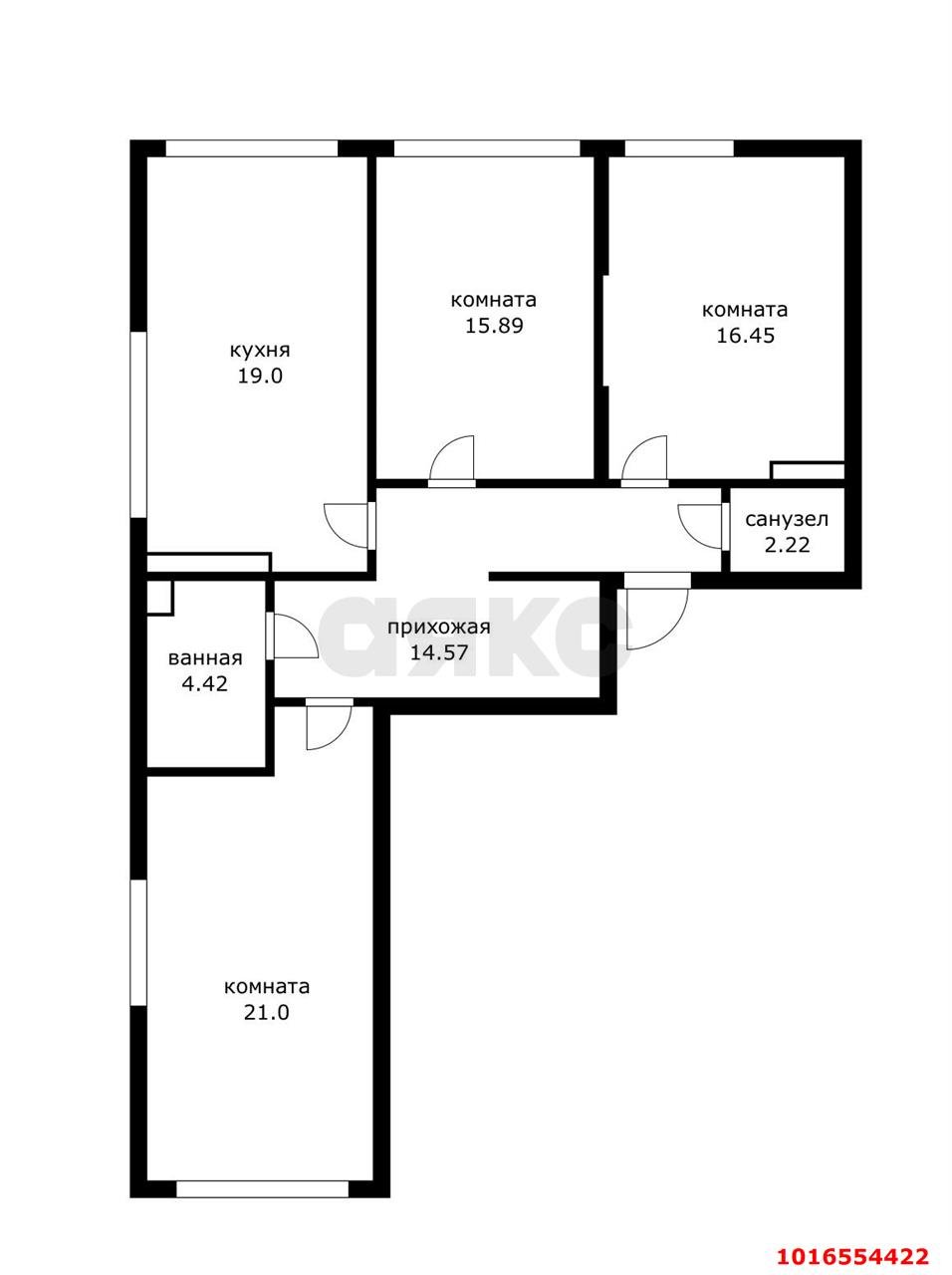Фото №9: 3-комнатная квартира 90 м² - Краснодар, Центральный внутригородской округ, мкр. Черёмушки, ул. Обрывная, 132/1