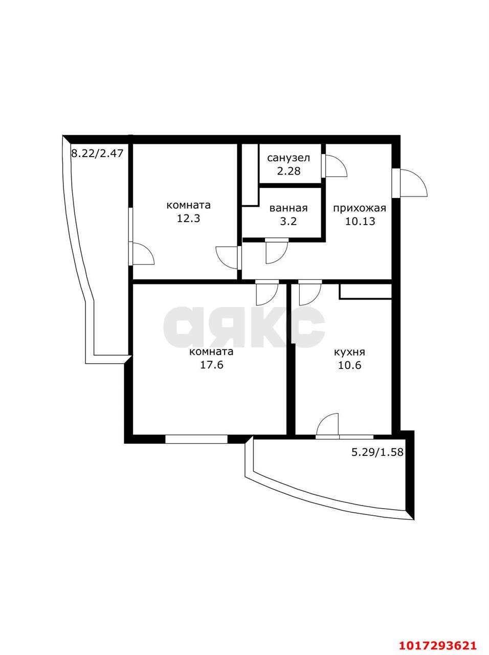 Фото №16: 2-комнатная квартира 60 м² - Краснодар, Прикубанский внутригородской округ, Фестивальный, Солнечный, мкр. ЖК Екатеринодар, пр-кт Константина Образцова, 6/3