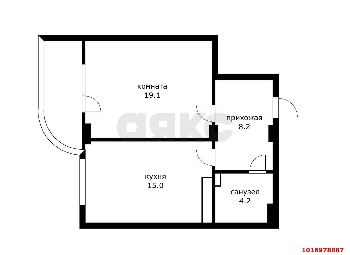 Фото №13: 1-комнатная квартира 50 м² - Краснодар, Центральный внутригородской округ, мкр. Центральный, ул. Промышленная, 19/2