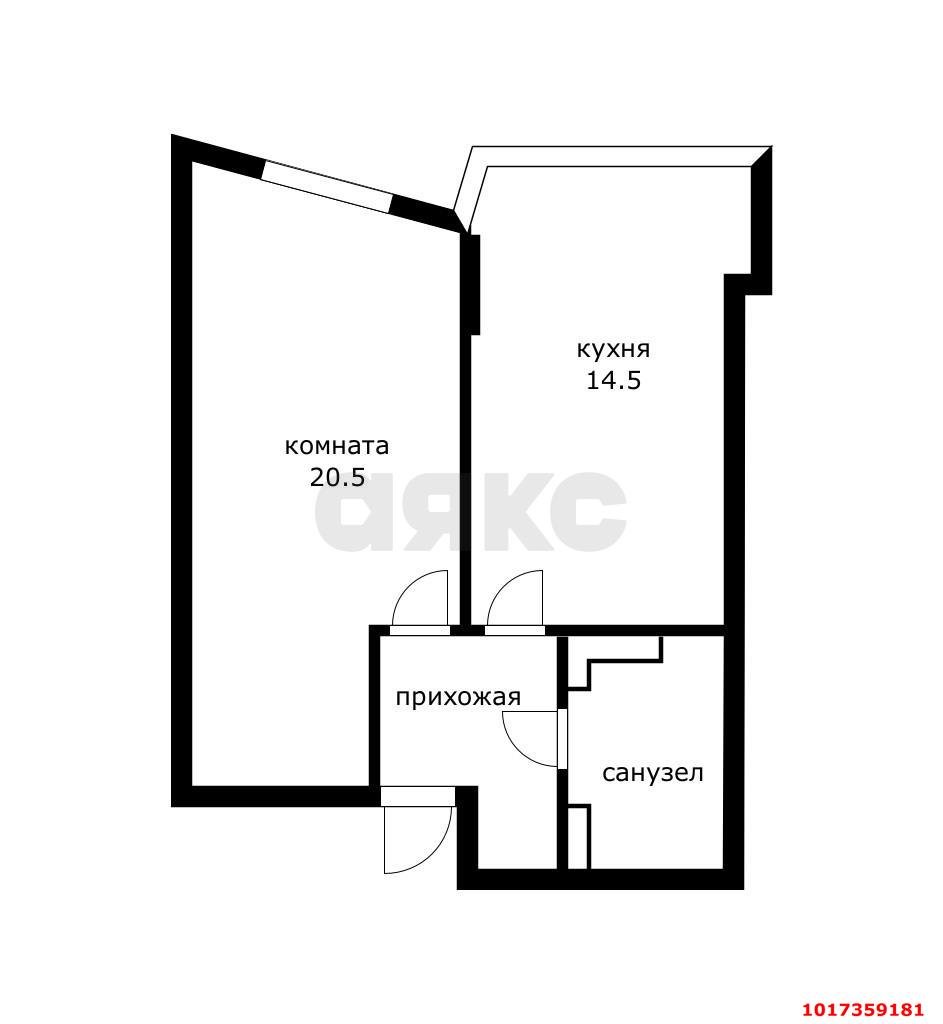 Фото №13: 1-комнатная квартира 44 м² - Краснодар, Карасунский внутригородской округ, Хлопчато-бумажный Комбинат, мкр. ЖК Альфа, ул. Уральская, 100