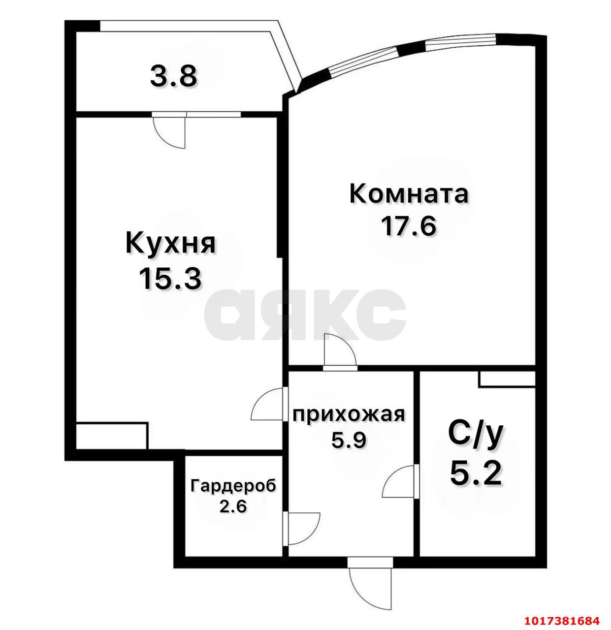 Фото №14: 1-комнатная квартира 51 м² - Краснодар, Карасунский внутригородской округ, Хлопчато-бумажный Комбинат, мкр. ЖК Альфа, ул. Уральская, 100/5