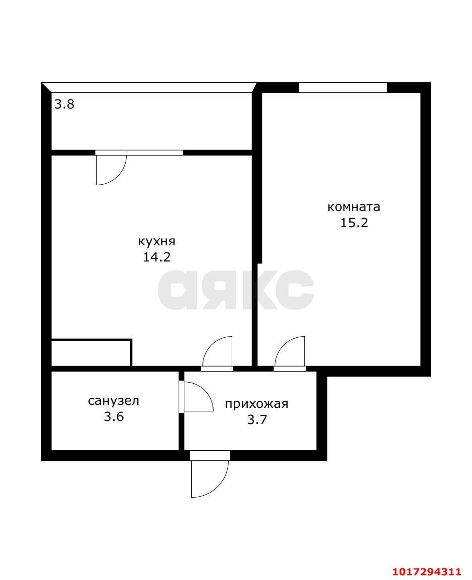 Фото №3: 1-комнатная квартира 40 м² - Краснодар, Прикубанский внутригородской округ, мкр. жилой комплекс Сармат, ул. Константина Гондаря, 98