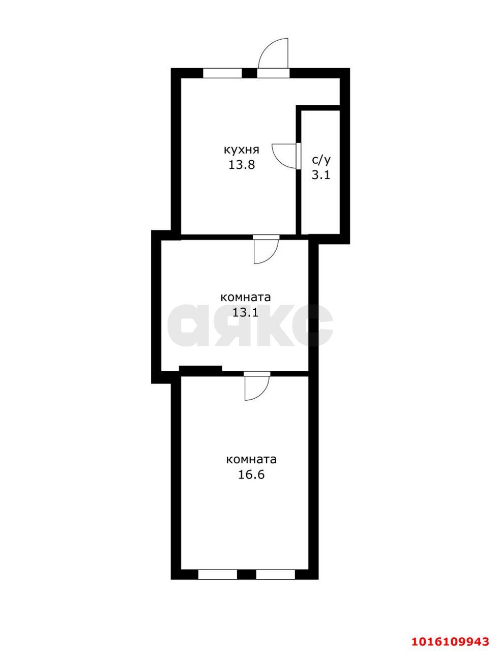 Фото №12: 2-комнатная квартира 46 м² - Краснодар, Центральный внутригородской округ, мкр. Центральный, ул. Коммунаров, 72