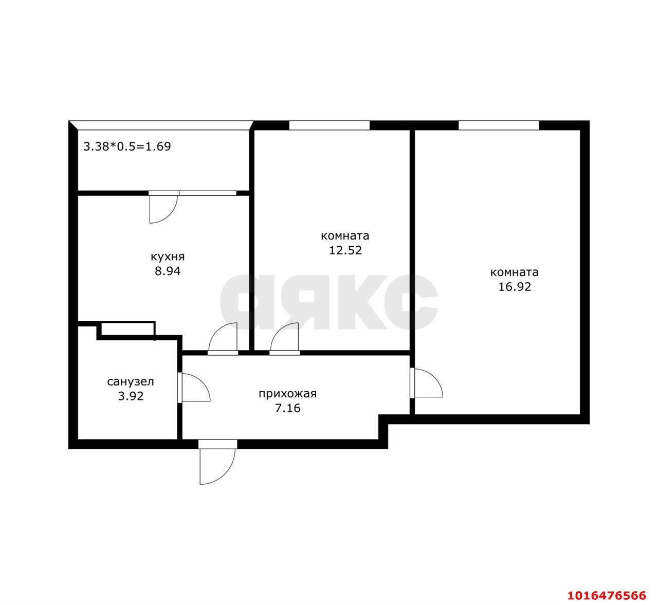 Фото №6: 2-комнатная квартира 52 м² - Краснодар, Прикубанский внутригородской округ, мкр. жилой комплекс Архитектор, ул. Наставников, 14