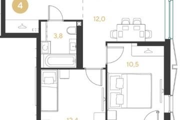 Фото №1: 2-комнатная квартира 48 м² - Краснодар, мкр. Прикубанский внутригородской округ, 