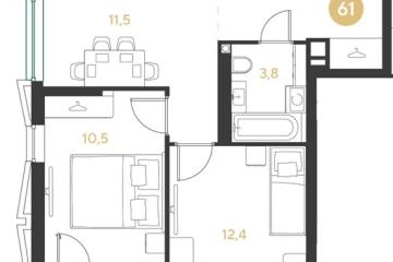 Фото №1: 2-комнатная квартира 48 м² - Краснодар, мкр. Прикубанский внутригородской округ, 