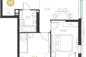 Фото №1: 2-комнатная квартира 48 м² - Краснодар, мкр. Прикубанский внутригородской округ, 