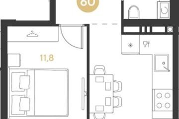 Фото №1: 1-комнатная квартира 39 м² - Краснодар, мкр. Прикубанский внутригородской округ, 