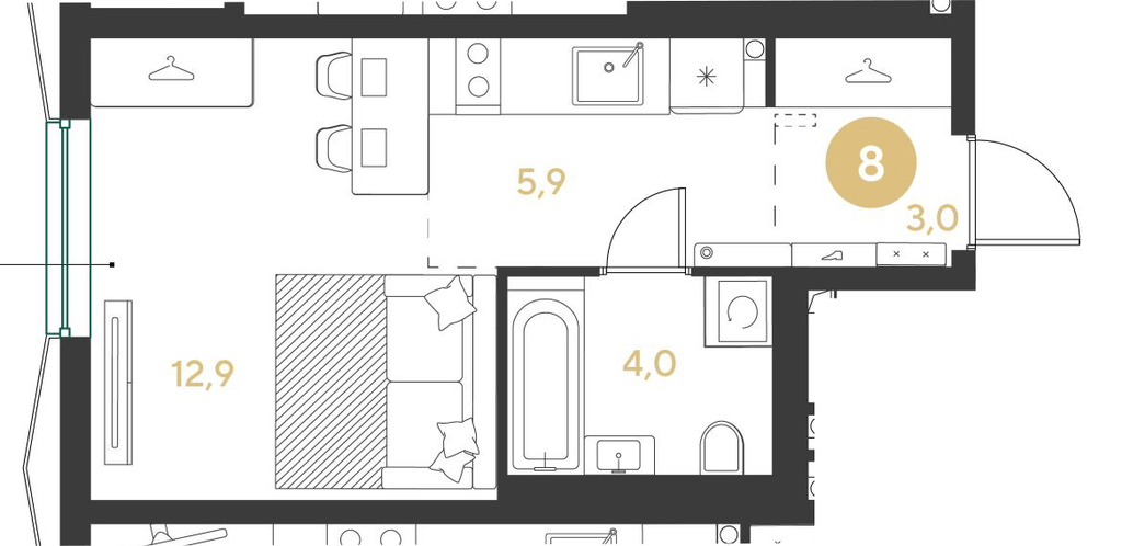 Фото №1: Студия 25 м² - Краснодар, мкр. Прикубанский внутригородской округ