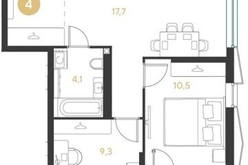 Фото №1: 2-комнатная квартира 49 м² - Краснодар, мкр. Прикубанский внутригородской округ,