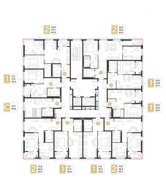 Фото №8: 2-комнатная квартира 49 м² - Краснодар, мкр. Прикубанский внутригородской округ