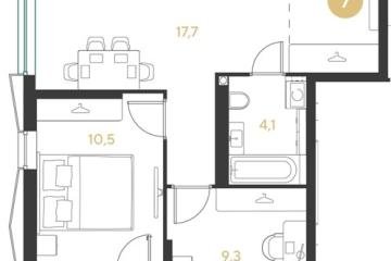 Фото №1: 2-комнатная квартира 49 м² - Краснодар, мкр. Прикубанский внутригородской округ,