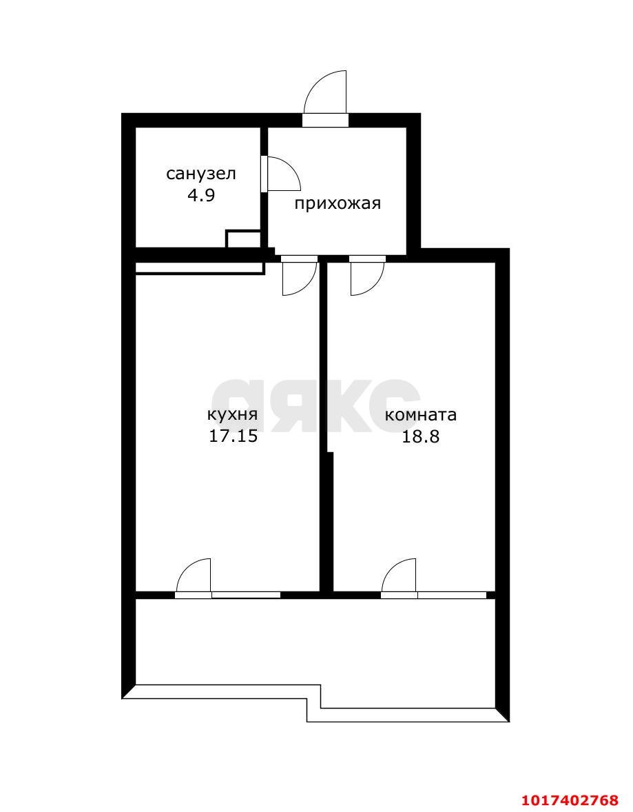 Фото №12: 1-комнатная квартира 56 м² - Краснодар, Западный внутригородской округ, ЖК Новый Город, мкр. Юбилейный, ул. Генерала Шифрина, 7