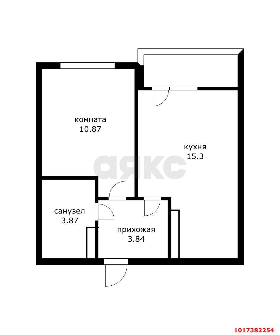 Фото №7: 1-комнатная квартира 38 м² - Краснодар, Карасунский внутригородской округ, Камвольно-суконный Комбинат, мкр. ЖК Урал, ул. Уральская, 87/7