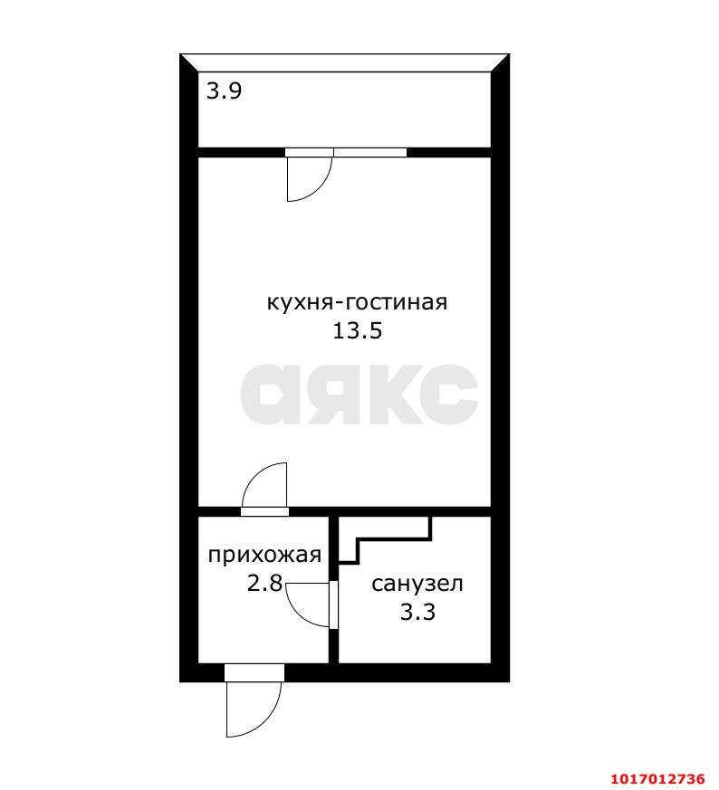 Фото №5: Студия 24 м² - Краснодар, Прикубанский внутригородской округ, имени Петра Метальникова, мкр. ЖК Победный, ул. Евгении Жигуленко, 13с1