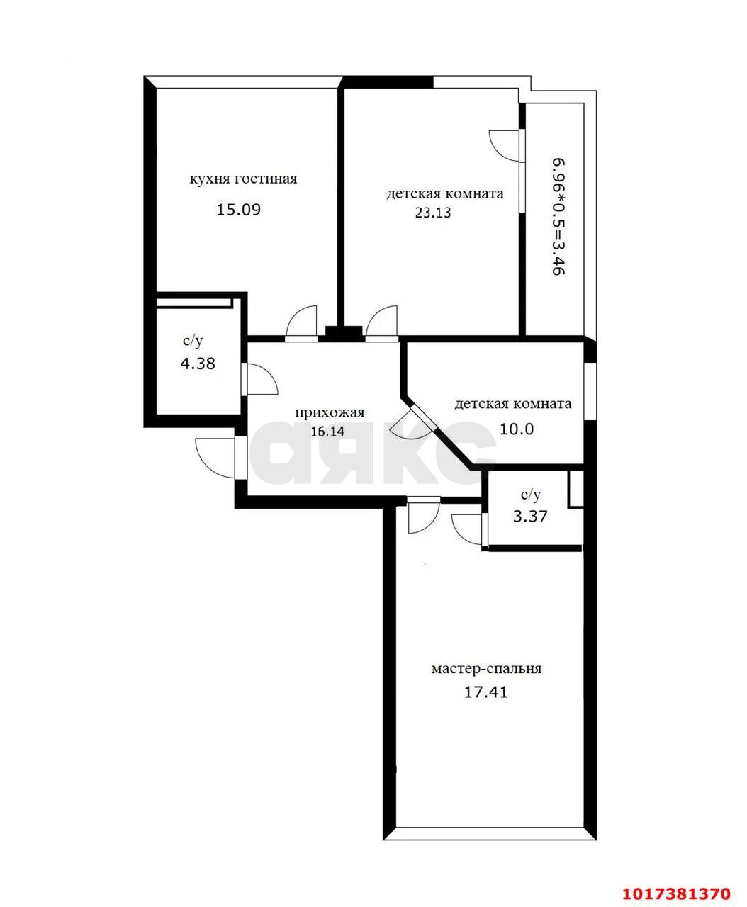 Фото №18: 3-комнатная квартира 120 м² - Краснодар, Западный внутригородской округ, мкр. ЖК Оазис, ул. Клубная, 11