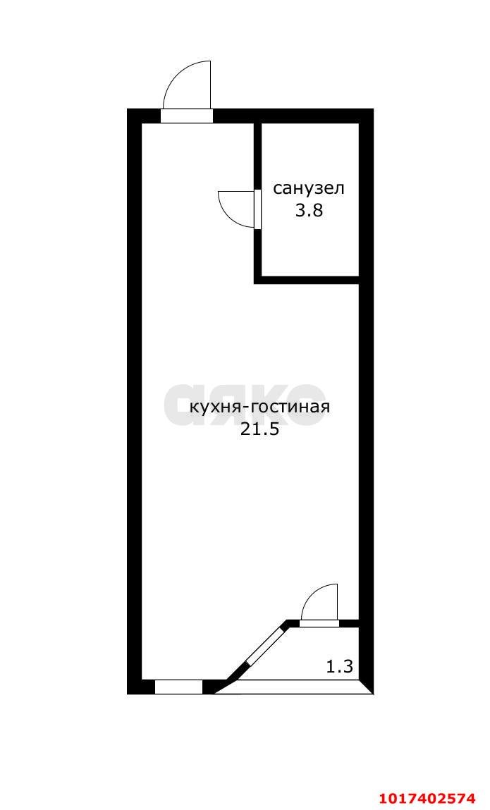 Фото №13: Студия 26 м² - Ленина, мкр. Карасунский внутригородской округ, ул. Радужная, 15Б