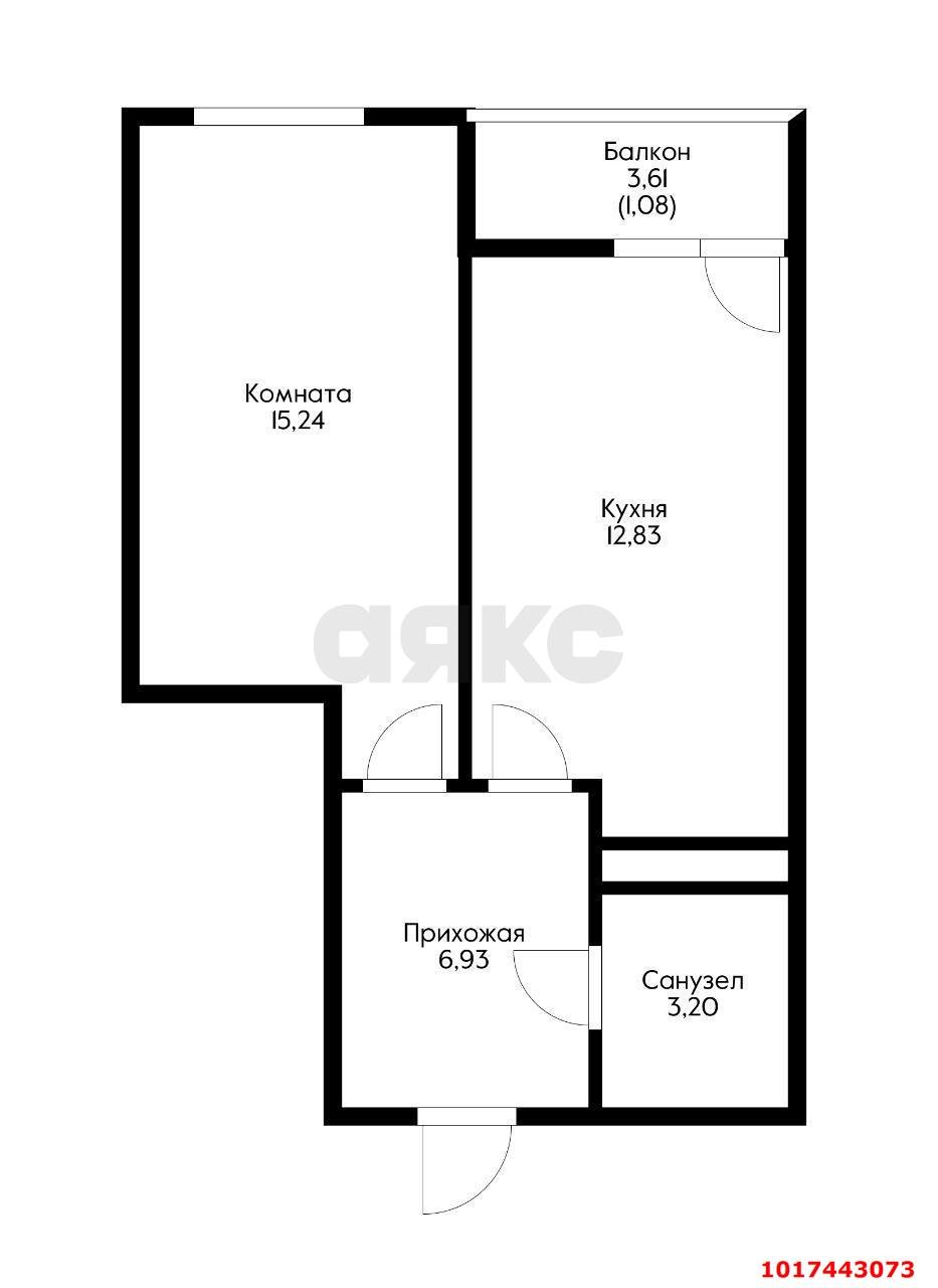 Фото №7: 1-комнатная квартира 42 м² - Краснодар, Прикубанский внутригородской округ, Фестивальный, мкр. ЖК Цветы, ул. Круговая, 4Вк7