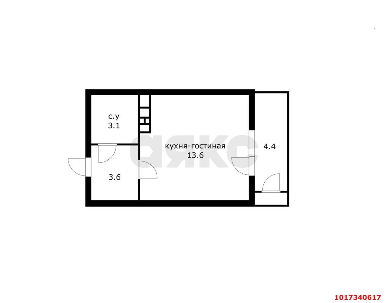 Фото №5: Студия <span class="whitespace-nowrap">24 м²</span>, <span class="whitespace-nowrap">10/24 эт.</span> - Краснодар, Карасунский внутригородской округ, Черёмушки, мкр. ЖК Рекорд