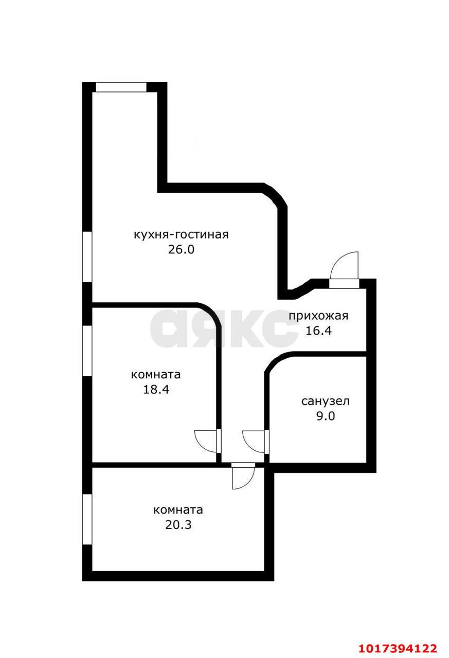 Фото №14: 2-комнатная квартира 90 м² - Краснодар, мкр. Западный внутригородской округ, ул. Гагарина, 248/1