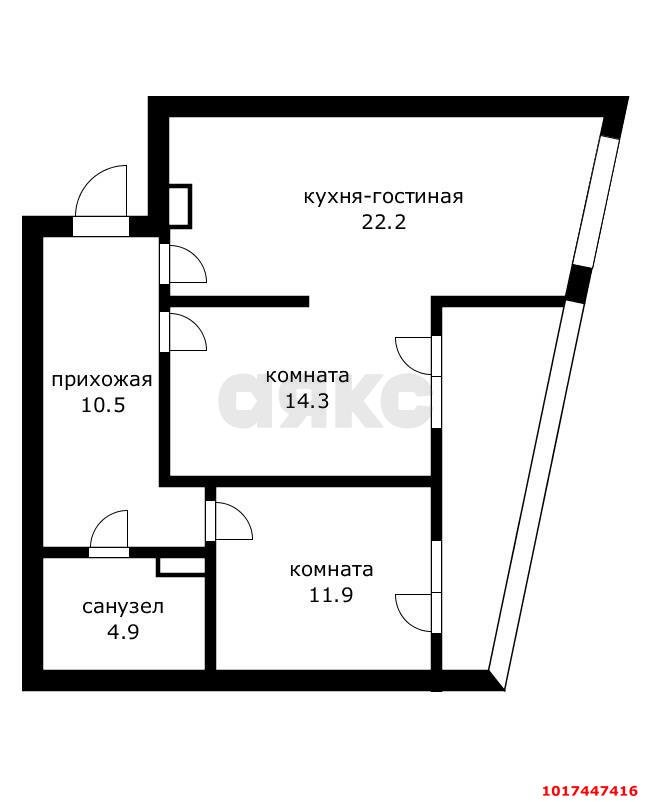 Фото №15: 2-комнатная квартира 71 м² - Краснодар, Карасунский внутригородской округ, мкр. ЖК Сказка Град, ул. имени В.Н. Мачуги, 166к3