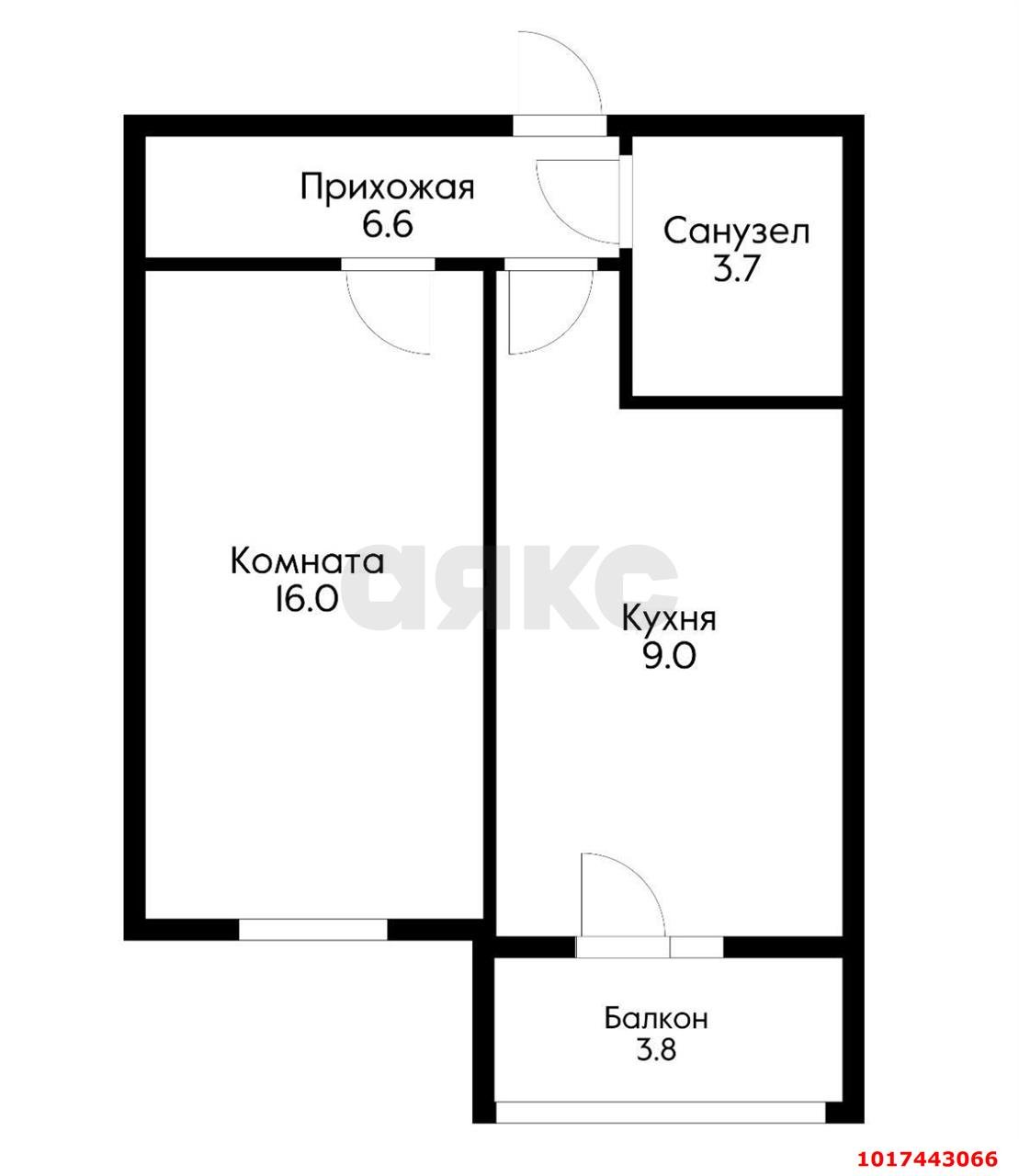 Фото №12: 1-комнатная квартира 37 м² - Краснодар, Прикубанский внутригородской округ, Калинино, Завод Радиоизмерительных Приборов, мкр. ЖК Акварели-2, ул. Тепличная, 62/1к3