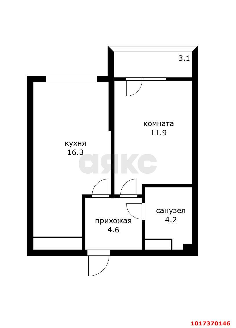 Фото №20: 1-комнатная квартира 40 м² - Краснодар, Прикубанский внутригородской округ, мкр. жилой комплекс Свобода, ул. Домбайская, 55