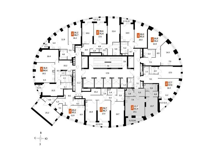 Фото №14: 2-комнатная квартира 60 м² - Москва, Хорошёво-Мнёвники, мкр. жилой комплекс Сидней Сити, к2/2