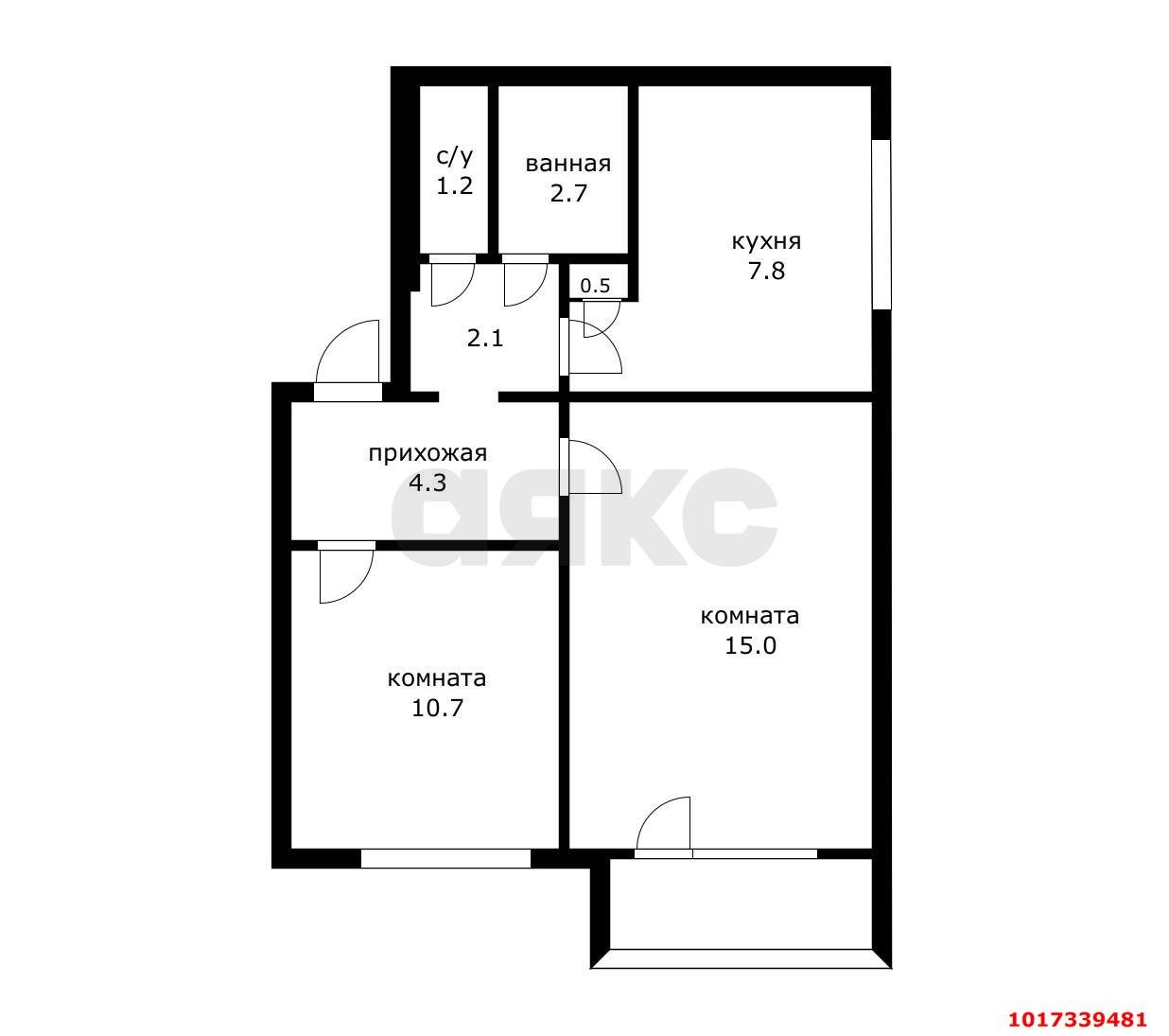 Фото №17: 2-комнатная квартира 50 м² - Краснодар, Карасунский внутригородской округ, мкр. Комсомольский, ул. Сормовская, 108