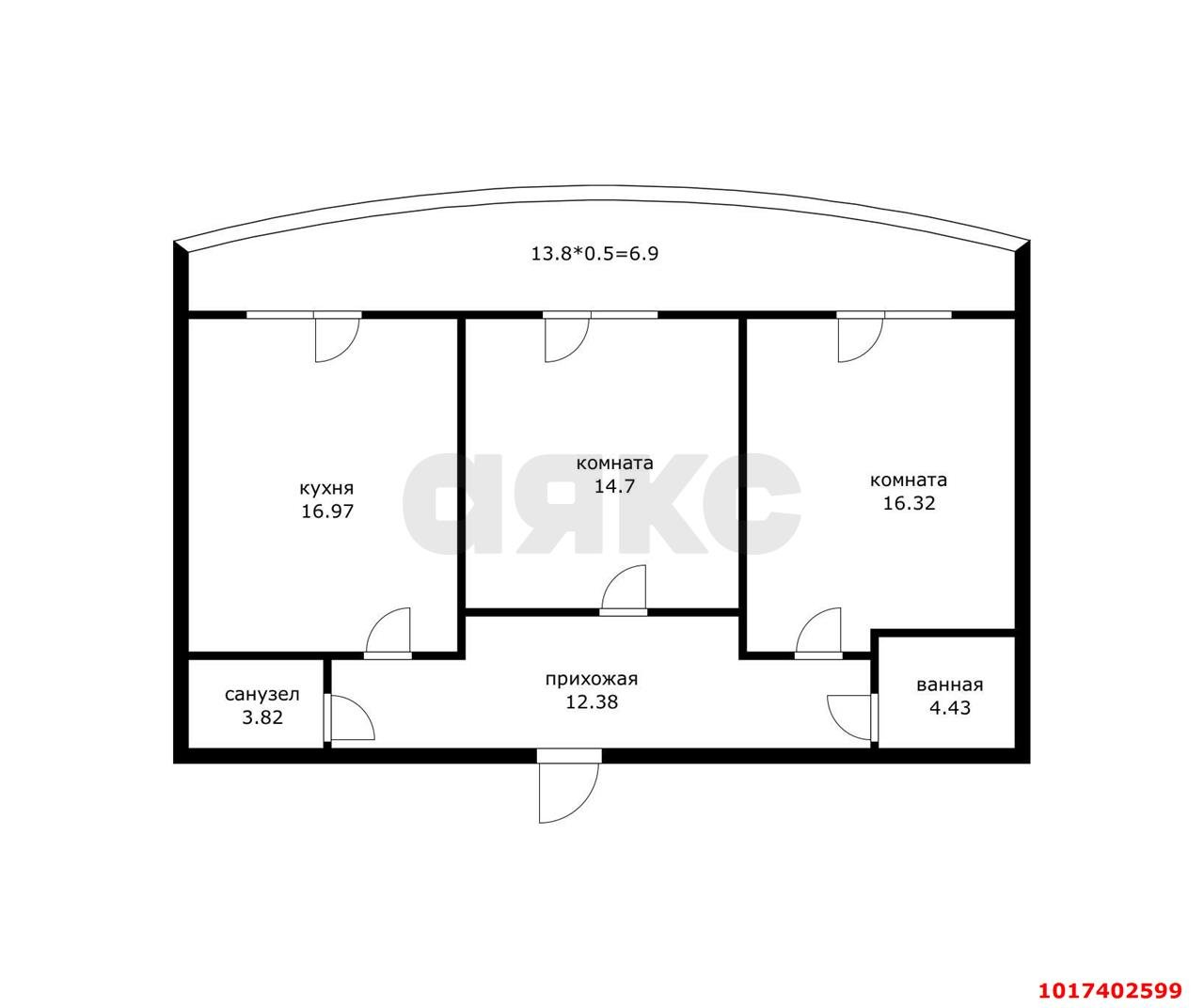 Фото №14: 2-комнатная квартира 77 м² - Краснодар, Прикубанский внутригородской округ, имени Петра Метальникова, мкр. ЖК Лучший, ул. Ростовское шоссе, 30/7