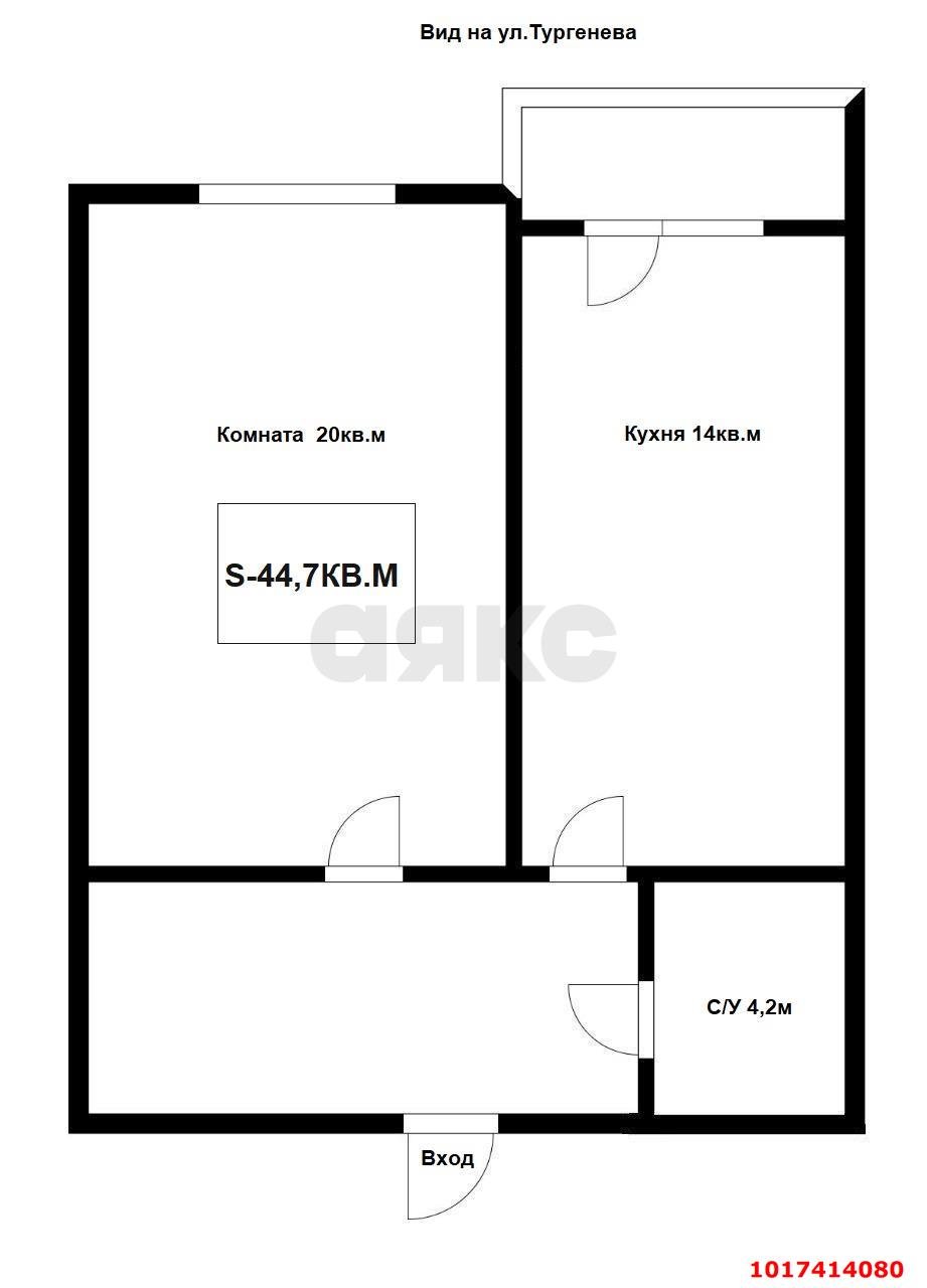 Фото №14: 1-комнатная квартира 50 м² - Краснодар, Западный внутригородской округ, Фестивальный, мкр. ЖК Тургенев, ул. Дальняя, 8к1