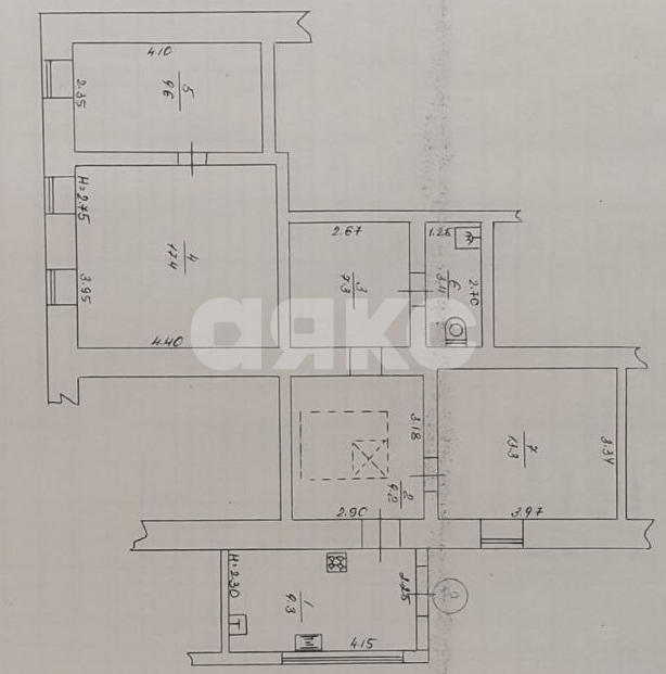 Фото №11: 3-комнатная квартира <span class="whitespace-nowrap">69 м²</span>, <span class="whitespace-nowrap">1/1 эт.</span> - Мелитополь, ул. Фрунзе, 22