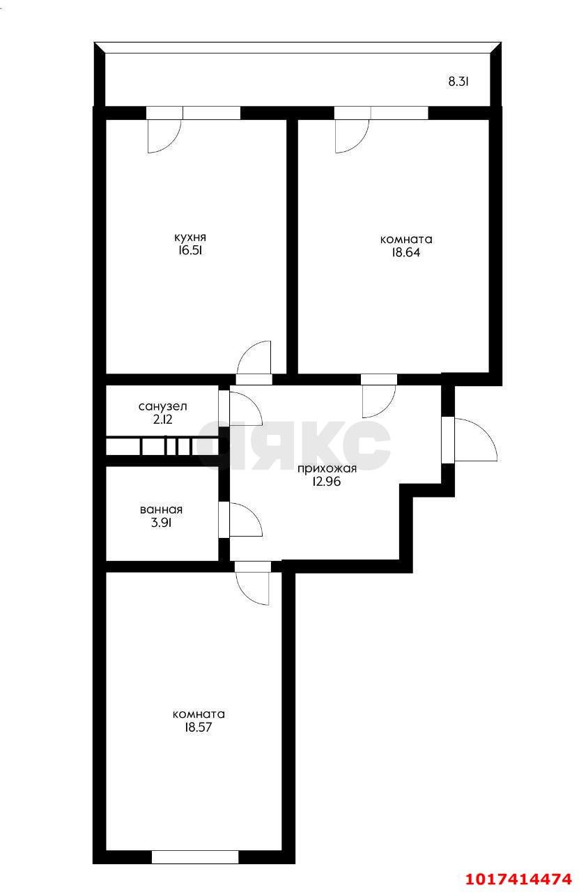 Фото №13: 2-комнатная квартира 73 м² - Краснодар, Западный внутригородской округ, ЖК Октябрьский, мкр. Центральный, ул. Октябрьская, 181/2