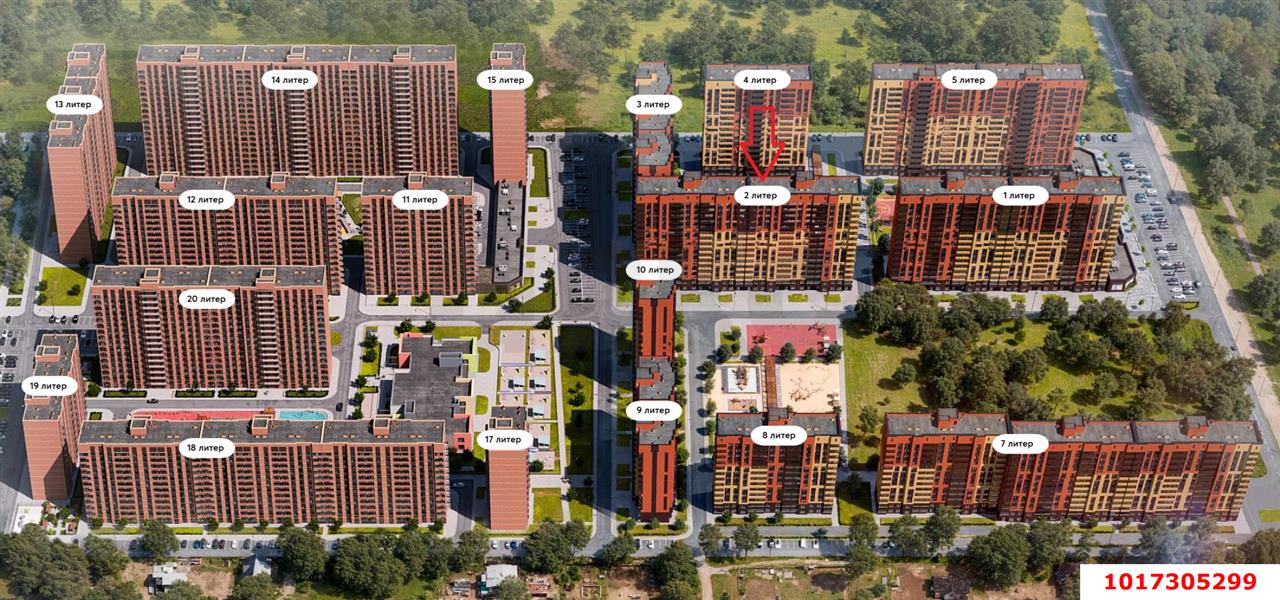 Фото №16: 1-комнатная квартира 34 м² - Краснодар, Карасунский внутригородской округ, мкр. ЖК Смородина, ул. имени Владимира Жириновского, 1к4