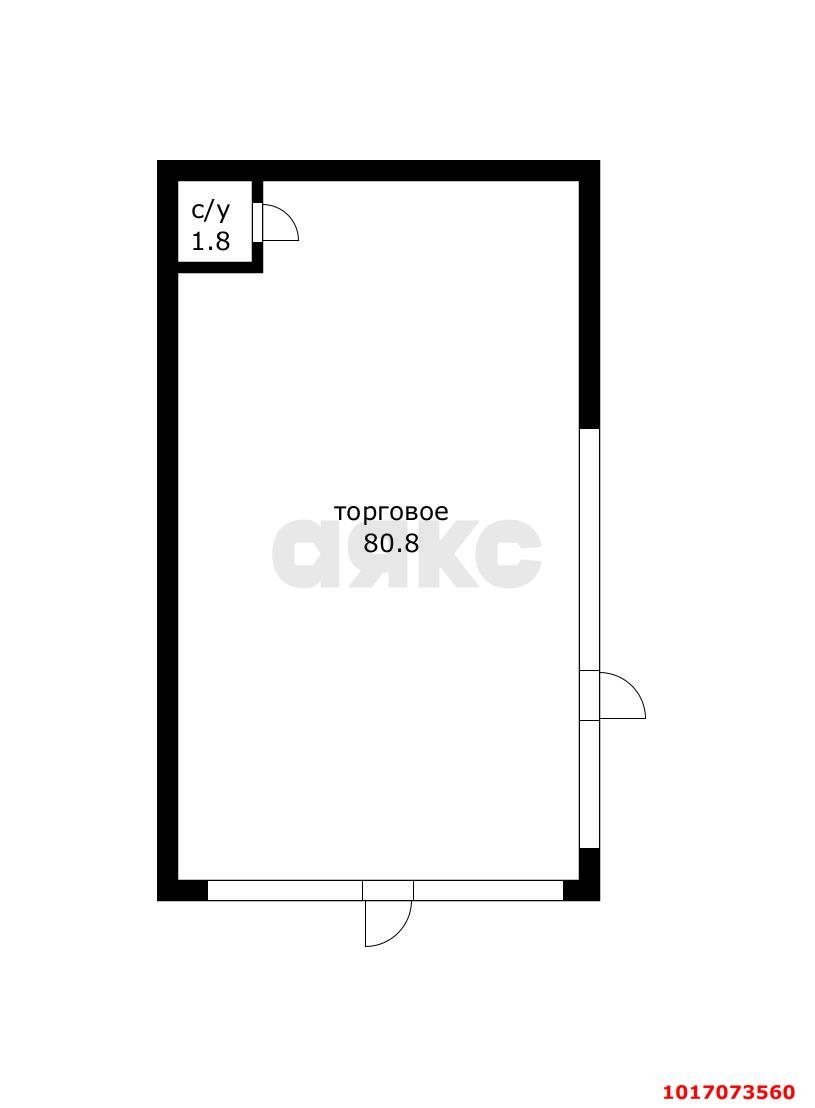 Фото №10: Торговое помещение <span class="whitespace-nowrap">80 м²</span>, <span class="whitespace-nowrap">1/1 эт.</span> - Российский, мкр. Прикубанский внутригородской округ, ул. Триумфальная, 1
