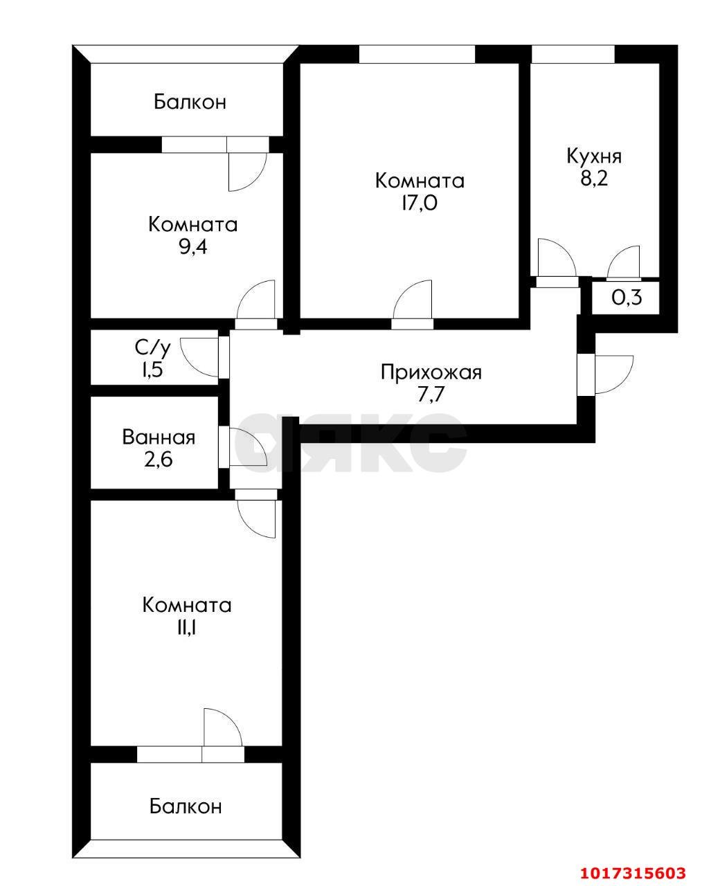 Фото №11: 3-комнатная квартира 66 м² - Краснодар, Центральный внутригородской округ, мкр. Табачная Фабрика, ул. Ипподромная, 49