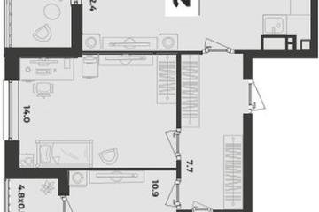 Фото №1: 2-комнатная квартира 64 м² - Краснодар, мкр. жилой комплекс Зелёная Территория, 