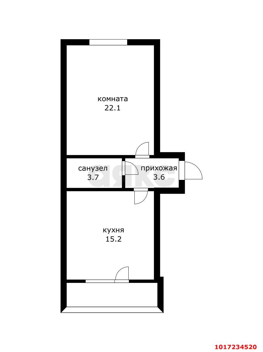 Фото №13: 1-комнатная квартира <span class="whitespace-nowrap">44 м²</span>, <span class="whitespace-nowrap">1/4 эт.</span> - Козет, мкр. Адмиралтейский-2, б-р Адмиралтейский, 3