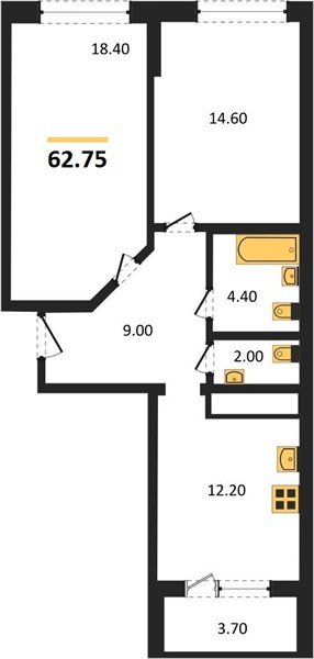 Фото №1: 2-комнатная квартира <span class="whitespace-nowrap">62 м²</span>, <span class="whitespace-nowrap">3/24 эт.</span> - Краснодар, Центральный внутригородской округ, Табачная Фабрика, мкр. ЖК Все Свои Вип, ул. Колхозная, 5/2