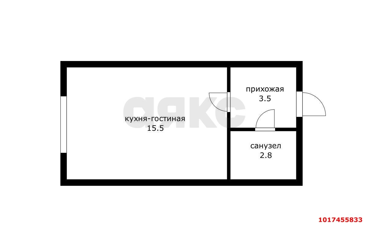 Фото №7: Студия 21 м² - Знаменский, мкр. Карасунский внутригородской округ, ул. Виноградная, 2
