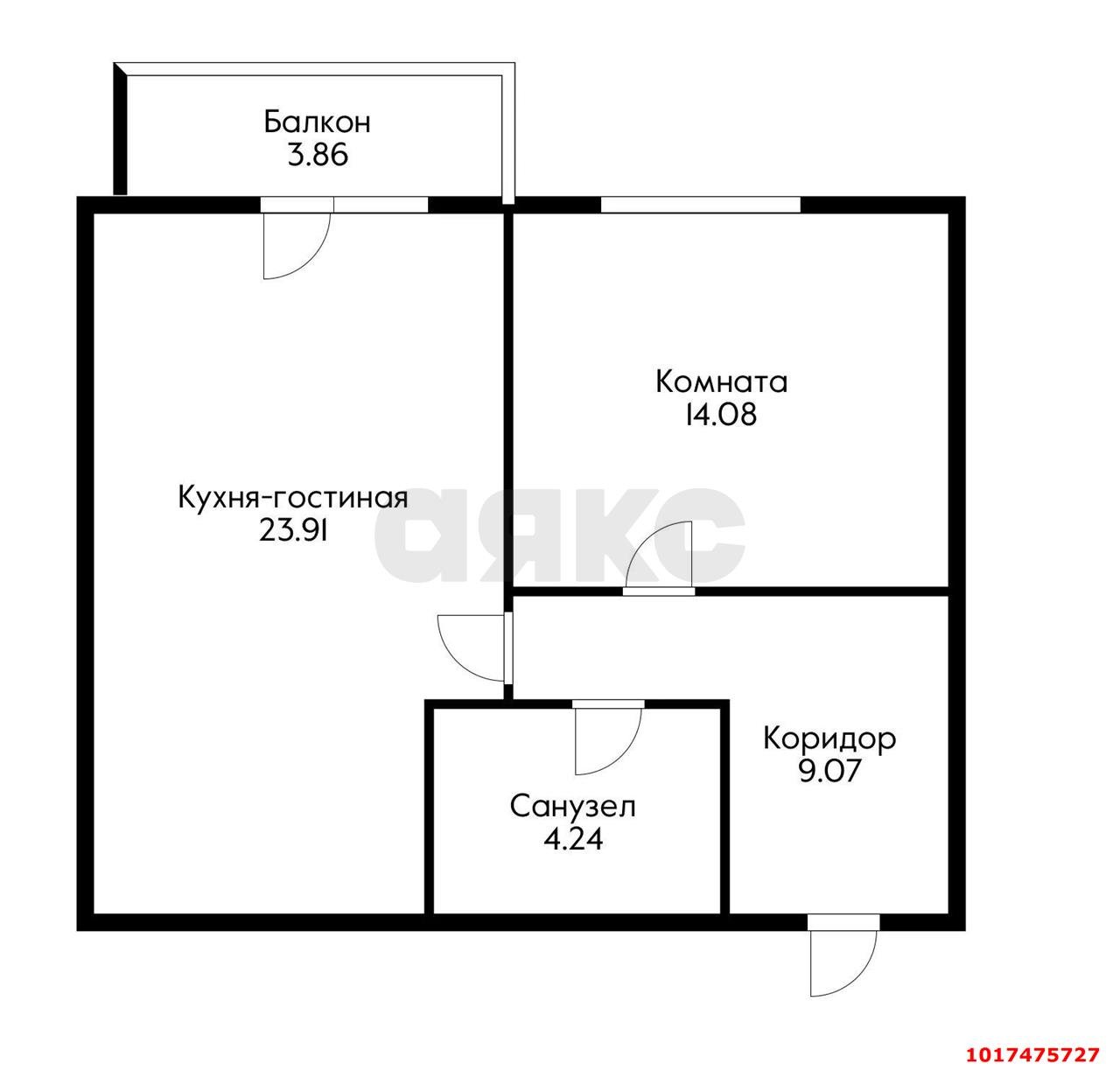 Фото №20: 1-комнатная квартира <span class="whitespace-nowrap">55 м²</span>, <span class="whitespace-nowrap">21/24 эт.</span> - Краснодар, Прикубанский внутригородской округ, городской квартал Левада, мкр. Плодородный-2, ул. Константиновская, 5