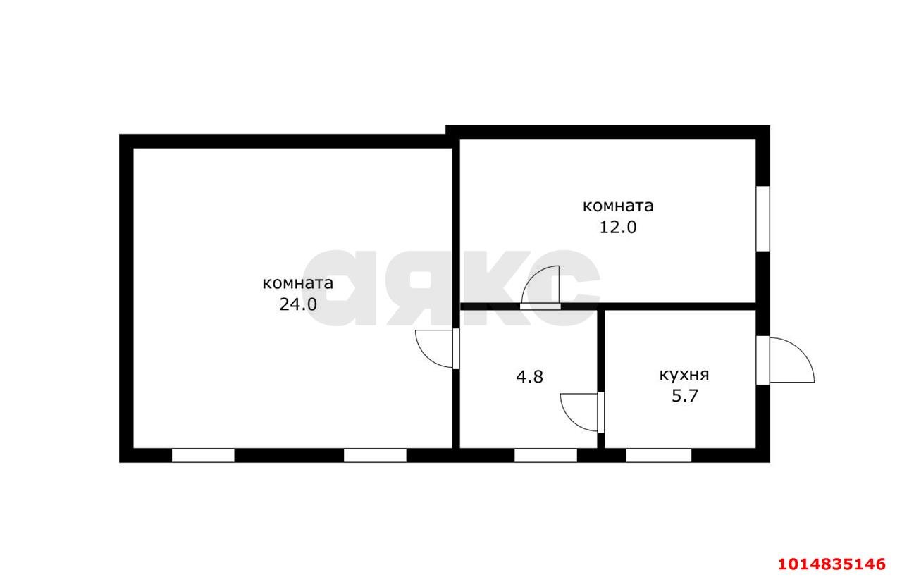 Фото №7: 2-комнатная квартира 46 м², 1/1 эт. - Краснодар, Центральный внутригородской округ, мкр. Центральный, ул. Красноармейская, 86