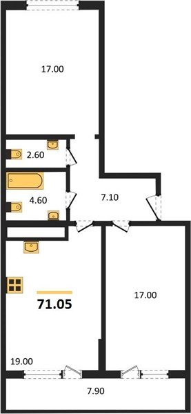 Фото №1: 2-комнатная квартира <span class="whitespace-nowrap">71 м²</span>, <span class="whitespace-nowrap">20/24 эт.</span> - Краснодар, Центральный внутригородской округ, Табачная Фабрика, мкр. ЖК Все Свои Вип, ул. Колхозная, 5/2