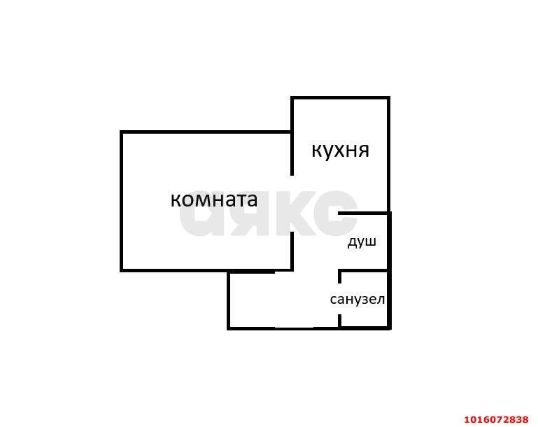 Фото №4: 1-комнатная квартира <span class="whitespace-nowrap">23 м²</span>, <span class="whitespace-nowrap">1/2 эт.</span> - Краснодар, Центральный внутригородской округ, мкр. Центральный, ул. Янковского, 77