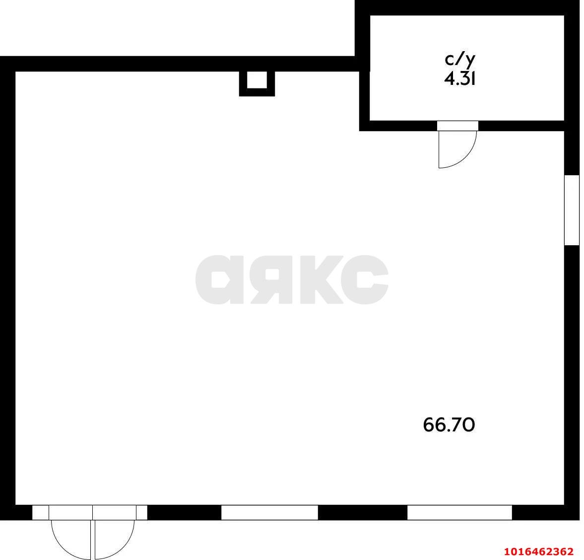 Фото №7: Торговое помещение <span class="whitespace-nowrap">70 м²</span>, <span class="whitespace-nowrap">1/16 эт.</span> - Краснодар, Карасунский внутригородской округ, Почтовый, мкр. жилой комплекс Авиатор, ул. имени Валерия Гассия, 2