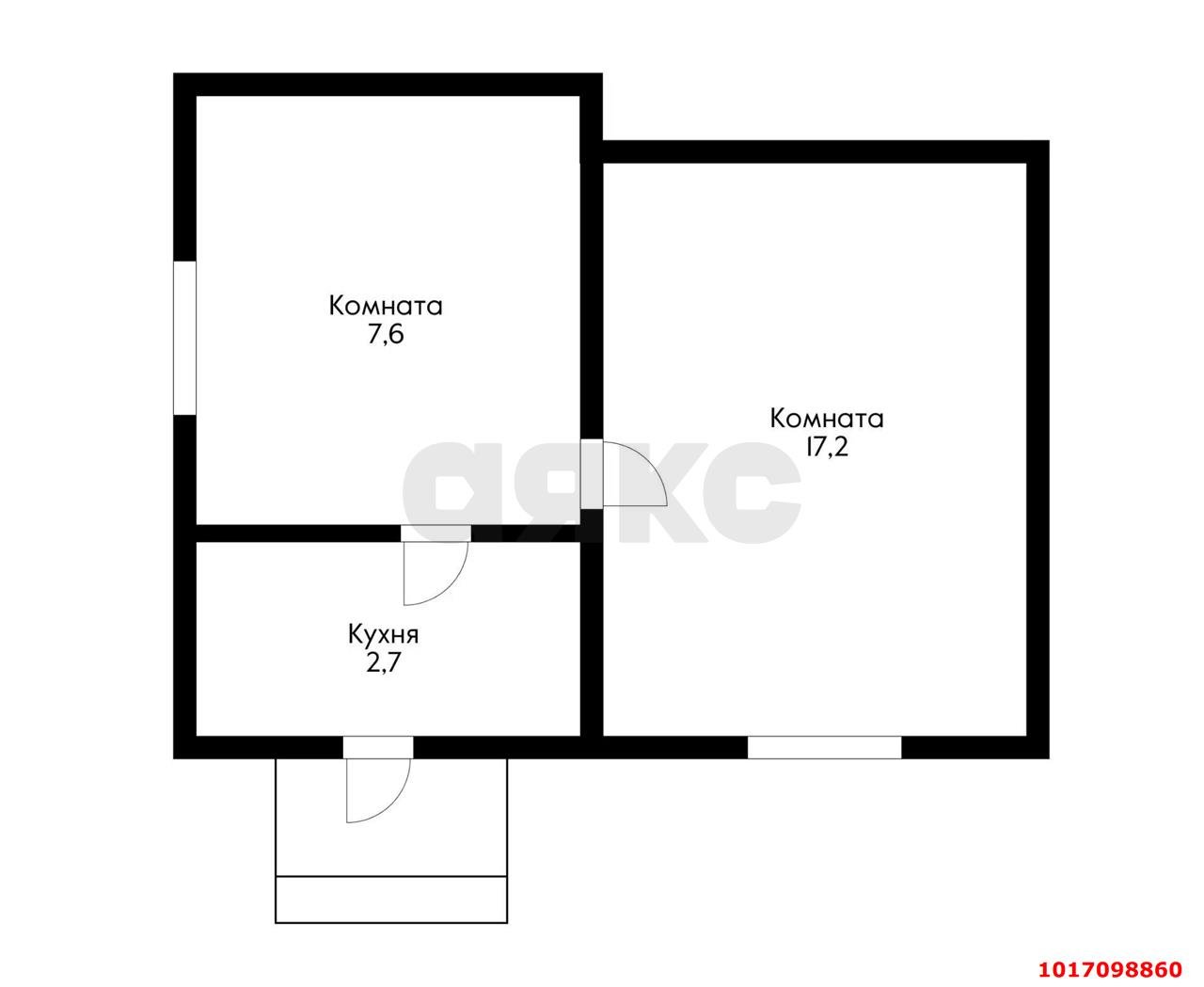 Фото №5: 1-комнатная квартира <span class="whitespace-nowrap">22 м²</span>, <span class="whitespace-nowrap">1/1 эт.</span> - Краснодар, Западный внутригородской округ, мкр. Центральный, ул. имени Максима Горького, 95