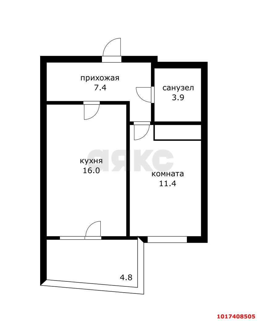 Фото №17: 1-комнатная квартира <span class="whitespace-nowrap">42 м²</span>, <span class="whitespace-nowrap">19/24 эт.</span> - Краснодар, Карасунский внутригородской округ, Хлопчато-бумажный Комбинат, мкр. жилой комплекс Галактика, ул. Уральская, 71